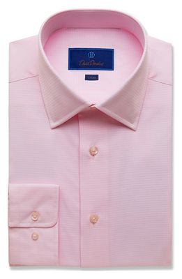 David Donahue Trim Fit Dress Shirt in Pink