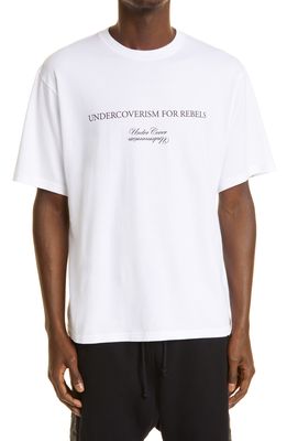 Undercover For Rebels Logo Graphic Cotton Tee in White