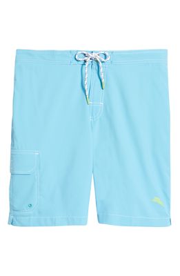 Tommy Bahama Baja Harbor Solid Board Shorts in Turquoise Haze