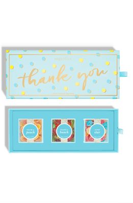 sugarfina Thank You 3-Piece Candy Bento Box in Blue