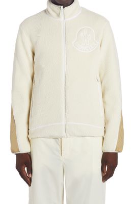 2 Moncler 1952 Barsa Quilted & Fleece Reversible Jacket in 042-White