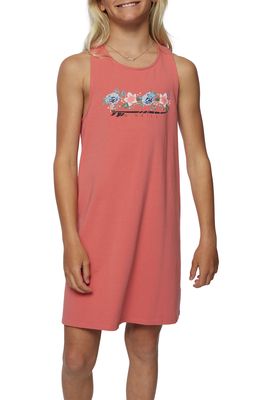 O'Neill Kids' Lillie Graphic Racerback Knit Tank Dress in Rose