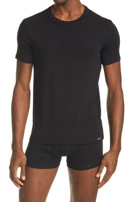 Tom Ford Cotton Jersey Crewneck T-Shirt in Black