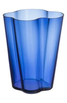 Iittala Aalto 10.5-Inch Vase in Blue