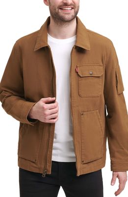 levi's Cotton Canvas Chore Coat in Worker Brown
