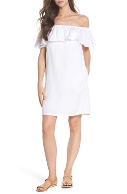 Tommy Bahama Off the Shoulder Cover-Up Dress in White