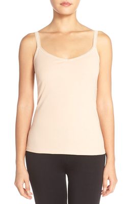 On Gossamer Reversible Stretch Cotton Camisole in Champagne