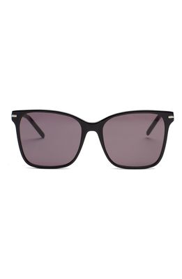 PAIGE Morgan 56mm Cat Eye Sunglasses in Black