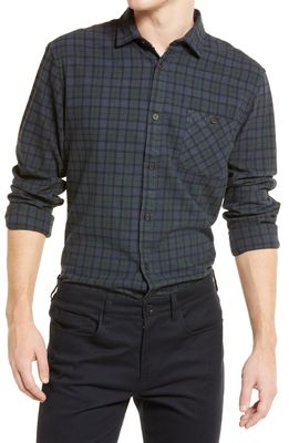 Frank And Oak Archive Plaid Kapok Flannel Button-Up Shirt in Green