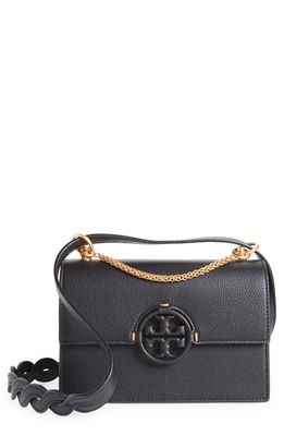Tory Burch Miller Small Leather Flap Shoulder Bag in Black