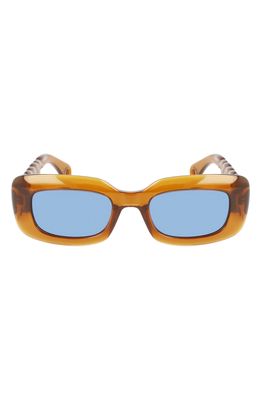 Lanvin Babe 50mm Rectangular Sunglasses in Caramel