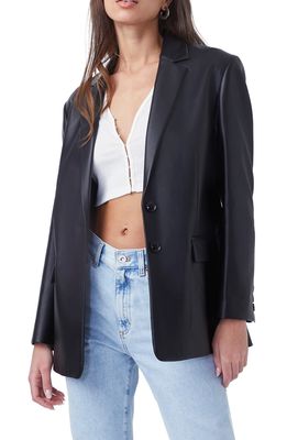French Connection Crolenda Faux Leather Blazer in Black