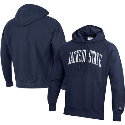 Men's Champion Navy Jackson State Tigers Tall Arch Pullover Hoodie