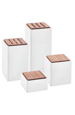 ZWILLING 4-Piece Ceramic Storage Box Set in White