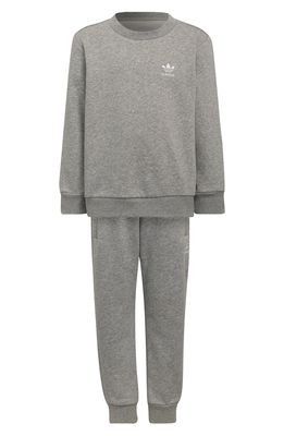 adidas Originals Kids' Adicolor Fleece Sweat Suit in Medium Grey
