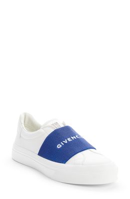 Givenchy City Court Slip-On Sneaker in White/Electric Blue