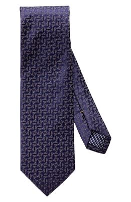 Eton Geometric Silk Tie in Blue