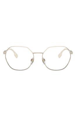Burberry 54mm Round Optical Glasses in Light Gold