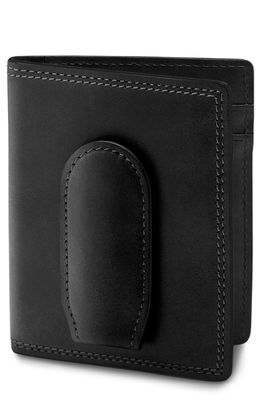Bosca Deluxe Leather Front Pocket Wallet in Black
