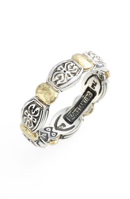 Konstantino 'Aspasia' Hammered Band Ring in Silver/Gold