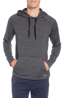 Alo Conquer Hoodie in Graphite Marl
