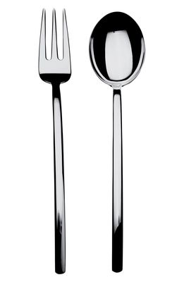 Mepra Fork & Spoon Serving Set in Stainless Shiny