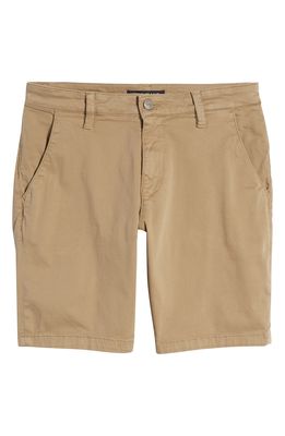 Mavi Jeans Noah Stretch Flat Front Shorts in Khaki Twill