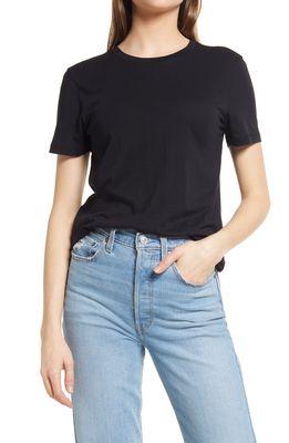 Open Edit Organic Cotton Blend T-Shirt in Black