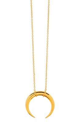 gorjana Cayne Crescent Plated Pendant Necklace in Gold