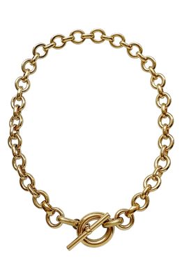 Laura Lombardi Portrait Collar Necklace in Brass