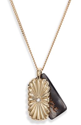 Akola Rosen Brave Pendant Necklace in Black/Gold