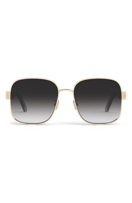 Dior Signature 60mm Square Sunglasses in Shiny Gold Dh /Gradient Smoke