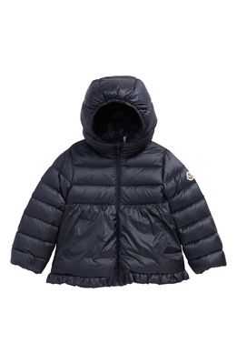 Moncler Odile Hooded Water Resistant Down Jacket in 778 Navy