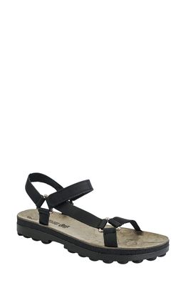 Fantasy Sandals Xanthia Sandal in Black Brush Leather