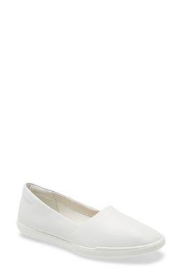 ECCO Simpil Loafer in White Leather