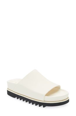 Guidi Trek Slide Sandal in Co00T White