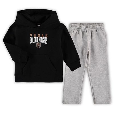 Outerstuff Toddler Black/Heathered Gray Vegas Golden Knights Fan Flare Pullover Hoodie & Pants Set