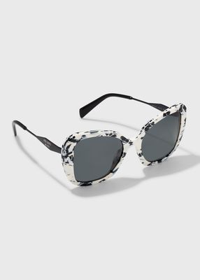 Marble Acetate Cat-Eye Sunglasses