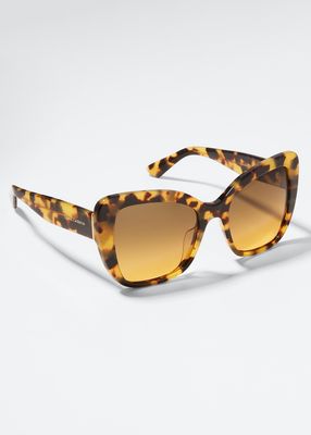 Two-Tone Plastic Butterfly Sunglasses