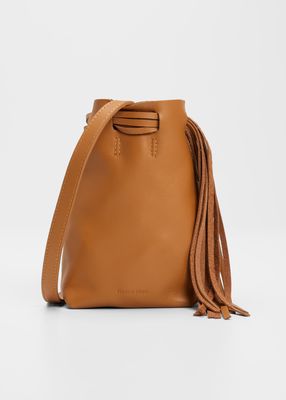 Tassel Calf Leather Bucket Bag