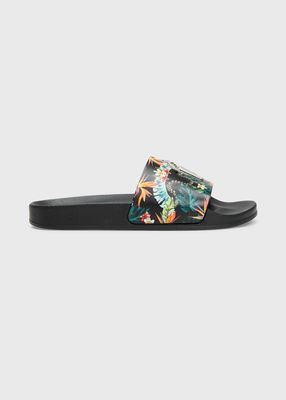 Men's Tropical Leather Slides