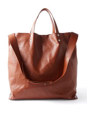 Jil Sander - Medium Leather Tote Bag - Mens - Tan
