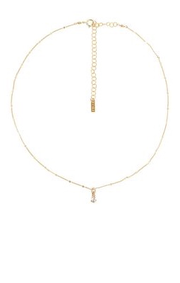 Natalie B Jewelry Elsa Necklace in Metallic Gold.