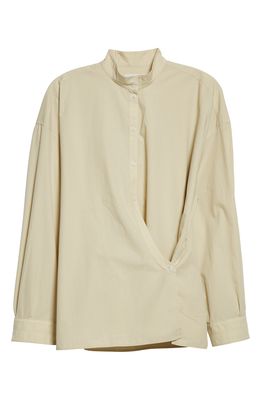 Lemaire Officer Twisted Cotton Poplin Shirt in Freestone 605