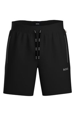 BOSS Mix & Match Knit Pajama Shorts in Black