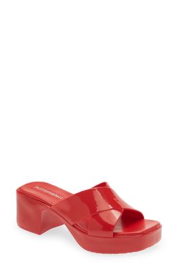 Jeffrey Campbell Bubblegum Platform Sandal in Red Shiny