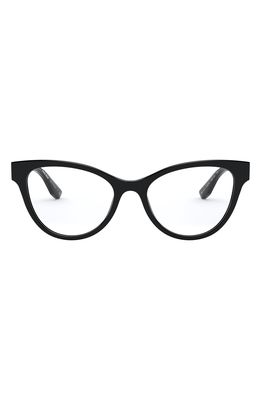 Miu Miu 53mm Cat Eye Optical Glasses in Black/Demo Lens