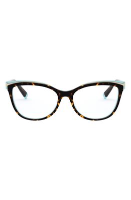 Tiffany & Co. 54mm Cat Eye Optical Glasses in Havana Blue