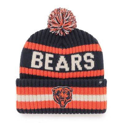 Men's '47 Navy Chicago Bears Legacy Bering Cuffed Knit Hat with Pom