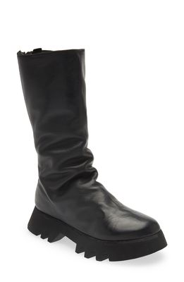Guidi Zoomorphic Leather Boot in Blkt Black